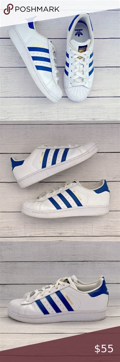 blue adidas with blue stripes